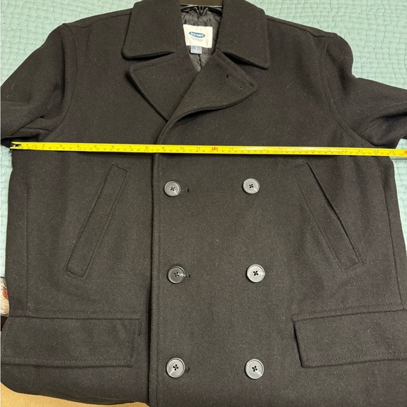 Men’s Old Navy Large Black Peacoat - Picture 5 of 5